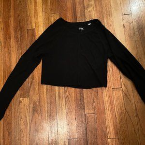 Black Long Sleeve, Slightly Cropped